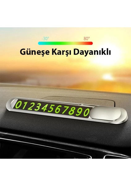 Hc Series Araç Içi Geçici Park Için Telefon Numaratörü, Forforlu Açılıp Kapanabilen Premium Numaratör