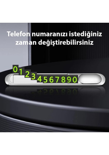 Hc Series Araç Içi Geçici Park Için Telefon Numaratörü, Forforlu Açılıp Kapanabilen Premium Numaratör