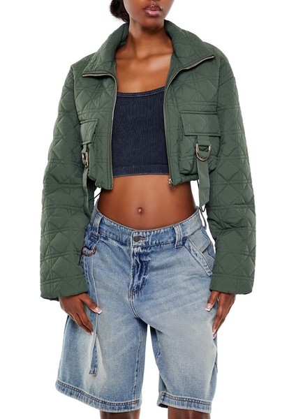 Kapitone Crop Bomber Ceket fiyatları