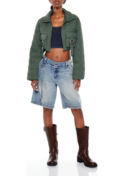 Kapitone Crop Bomber Ceket modelleri