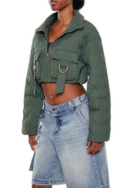 Kapitone Crop Bomber Ceket indirimleri