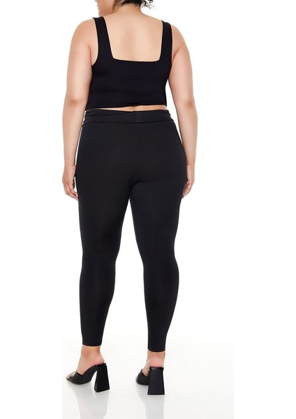 F21 Plus Size Katlanma Detaylı Tayt