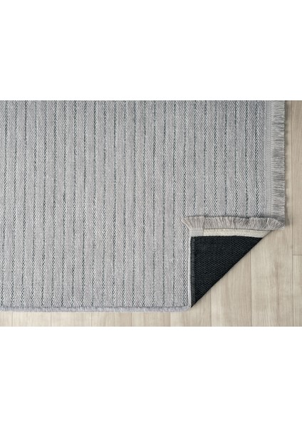 Aura Fitil Grey- Pamuklu Yıkanabilir Kilim