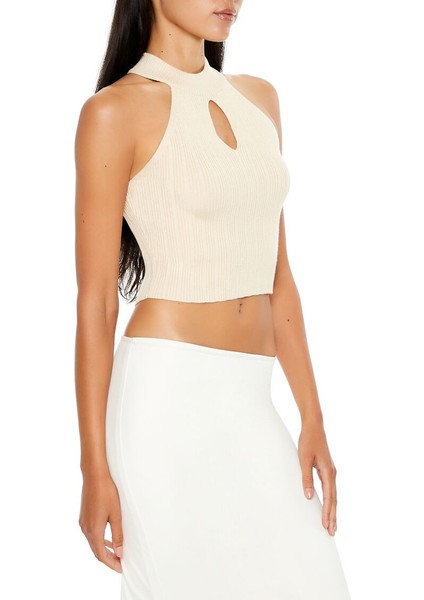 Triko Halter Kısa Üst