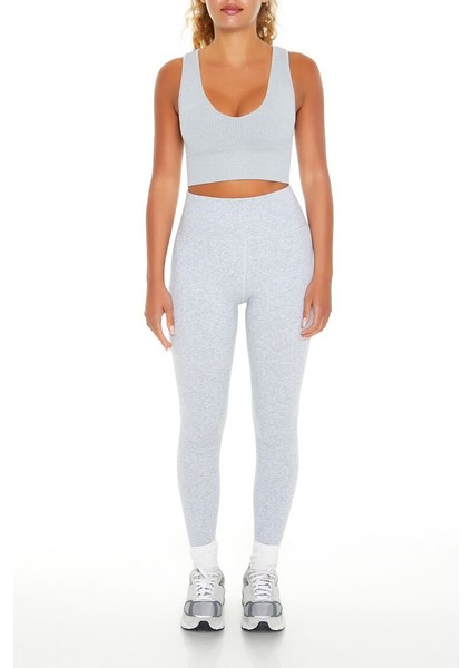F21 Active Dikişsiz Heathered Tayt