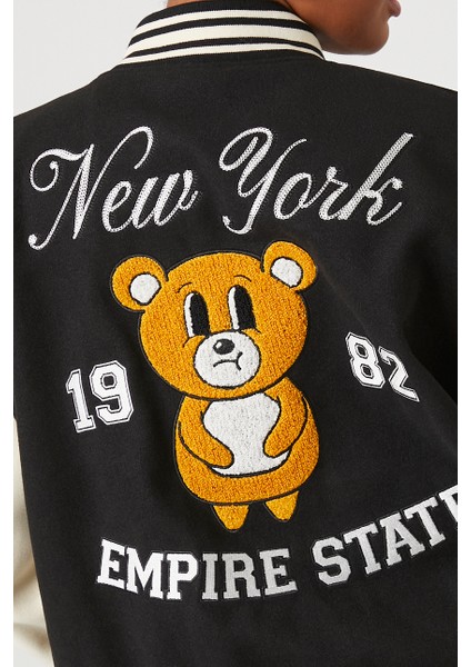F21 Plus Size Varsity Bomber Ceket modelleri
