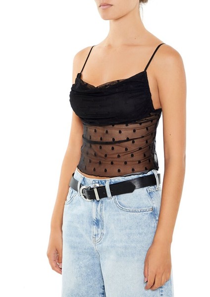 F21 Puantiye Desenli Büstiyer