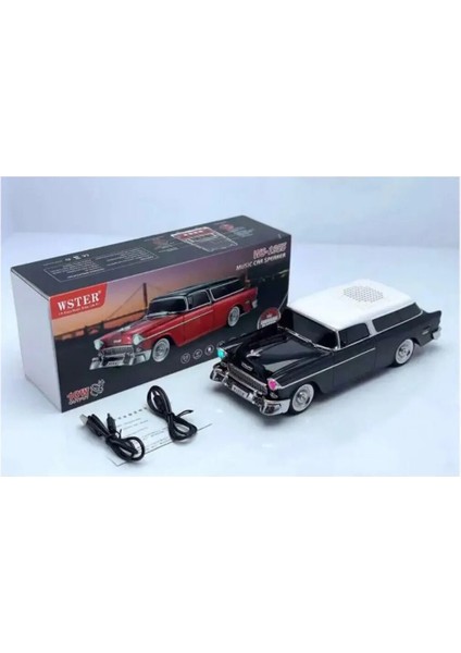 Chevrolet WS-1955BT Belair 1955 Model Araba Tf USB Fm Aux Handsfree Işıklı Bluetooth Hoparlör