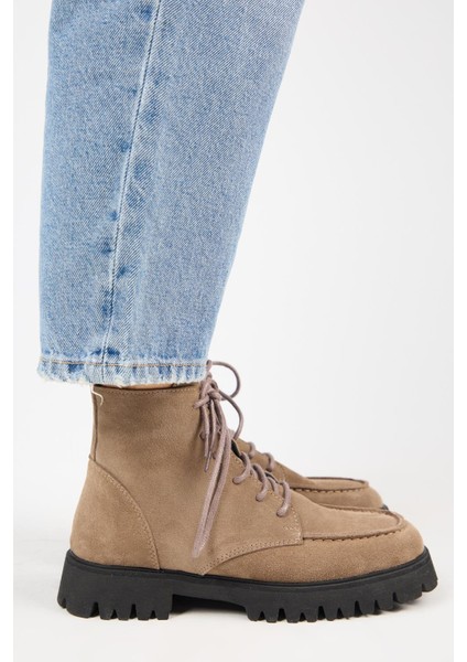 (Valentina) Kadın Deri Bağcıklı Vizon Bot fırsatları