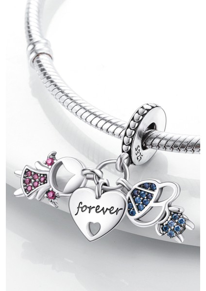 Kadın, Erkek ve Kalp Sallantılı Charm