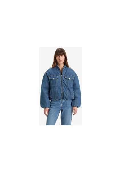 90's Padded Trucker Ceket Mont