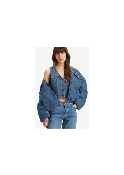 90's Padded Trucker Ceket Mont fırsatları