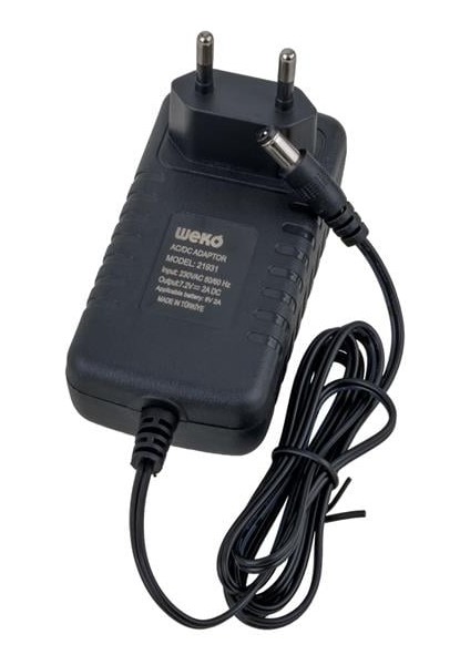 7.2 Volt - 2 Amper 5.5*2.5 Uçlu Ledli Akü Şarj Cihazı (OUT:6V-2A)