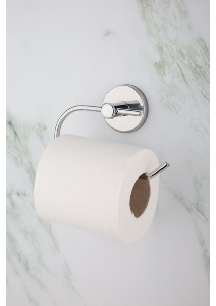 Tekno Trust Krom Uzun Havluluk Açık Tuvalet Peçeteliği 2 Li Banyo Aksesuar Seti
