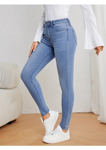 Mavi Yüksek Bel Skinny Jeans Kot Pantolon C596 modelleri