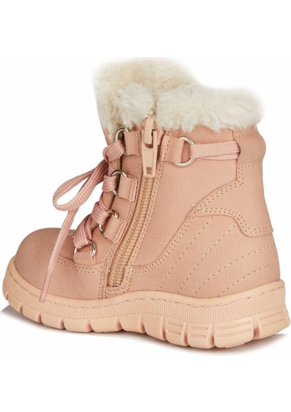 946.B20K.222-114 Kappa Kürklü Fermuarlı Pudra Kız Çocuk Bot modelleri