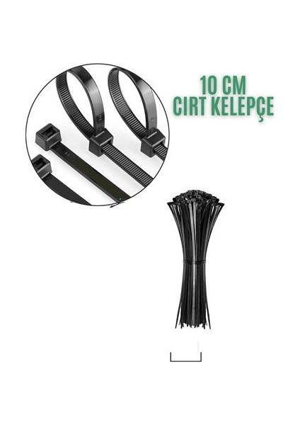 Turk Cırt Kelepçe 10 cm 100'lü Paket - NEF4266-1191