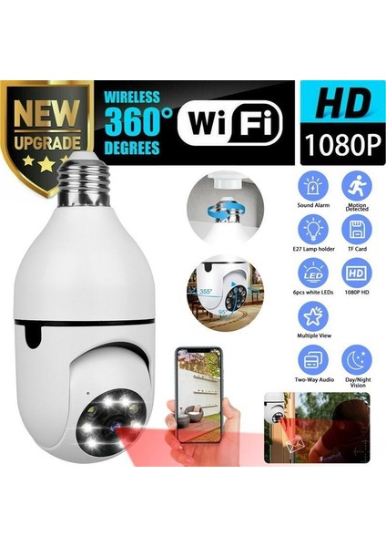 Wi-fi Panoramik Kamera 360 Derece Kablosuz Kamera (4767) - NEF3386-9610