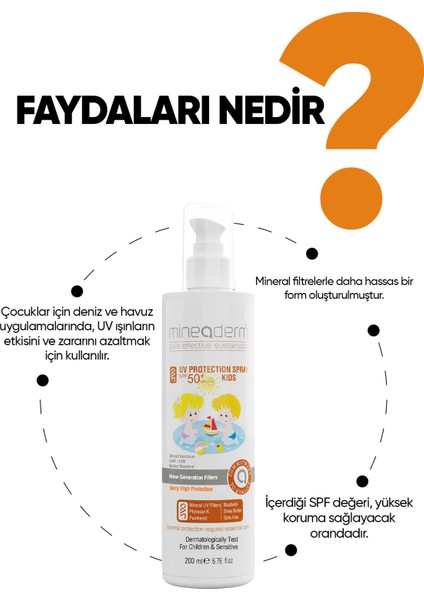 Mineral Filtre Içeren Pediatrik Güneş Bakım Kremi/uv Protection&hydrationSpray SPF50+ fiyatları