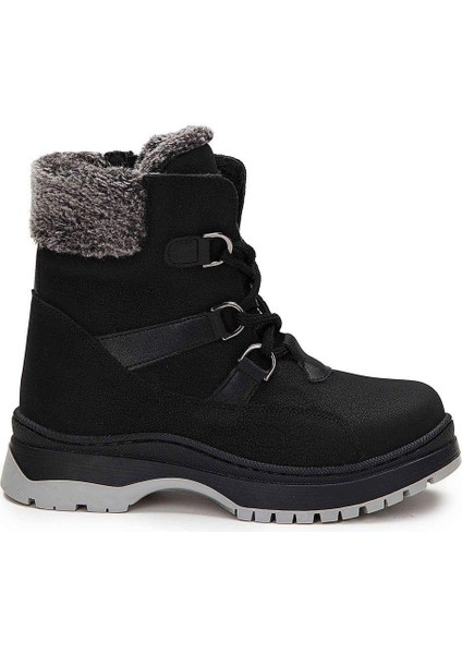 946.F21K.240-02 Alexis Kürklü Fermuarlı Siyah Kız Çocuk Bot fırsatları