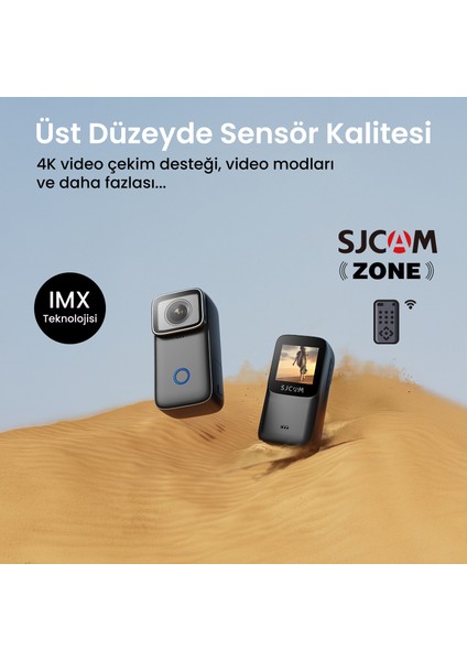 C200 4K UHD 2160P 1200mAh Geniş Batarya WiFi 16MP 154° Kompakt Tasarım 40 Metre Su Geçirmez Kılıflı Geniş Açılı Mini Aksiyon Kamerası Siyah fırsatları