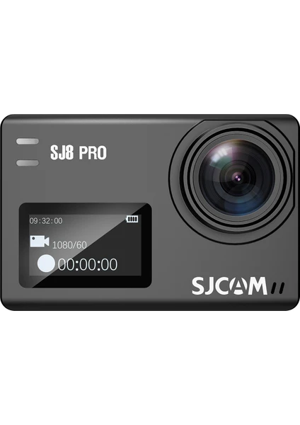 SJCAM SJ8 Pro 2.33” 5GHz WiFi 4K60 UHD 8X Dijital Zoom 170° Geniş Açı 240FPS Ağır Çekim 6-Eksenli Jiroskop Sabitleme H.265 1200mAh Ultra Geniş Batarya Çift Mikrofon Aksiyon Kamerası Siyah