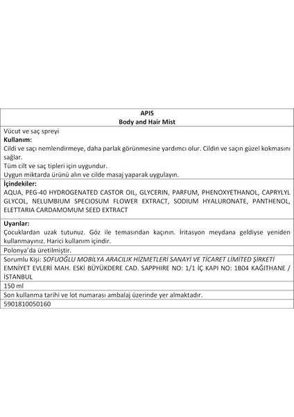 Vücut Sprey - Mystıc Oud - 150 ml