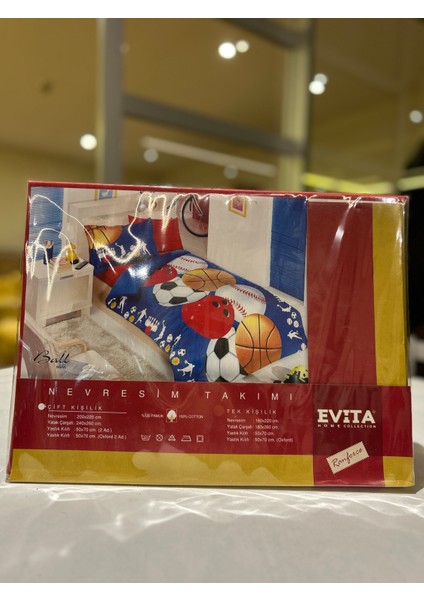 -Ball Mavi Tek Kişilik Nevresim Takımı fiyatları