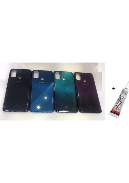 Infinix Hot 9 Play Arka Batarya Pil Kapağı Yeşil B7000 15 ml Yapıştırıcı