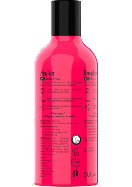 Duş Jeli - Ahududu Kokulu - FRUIT SHOT - 500 Ml modelleri