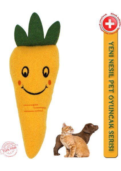 Köpekler Için Peluş Oyuncak - Carrot / 16CM / Turuncu