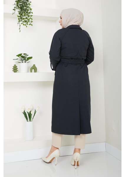 Tesettür Mevsimlik Kışlık Kadın Trençkot Içi Kürklü Astarlı 20245 fırsatları