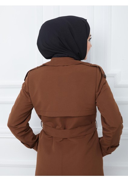 Çift Düğme Mevsimlik Kadın Spor Trençkot Içi Kürklü 20242 modelleri