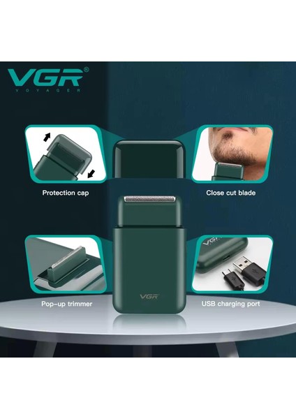 V-390 Sakal-Vücut Sıfır Sakal Yanak Şarjlı Islak ve Kuru Tıraş Makinesi - NEF4189-8445