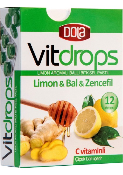 Vitdrops Boğaz Pastili & Nar Çay Paketi 4'lü Set modelleri