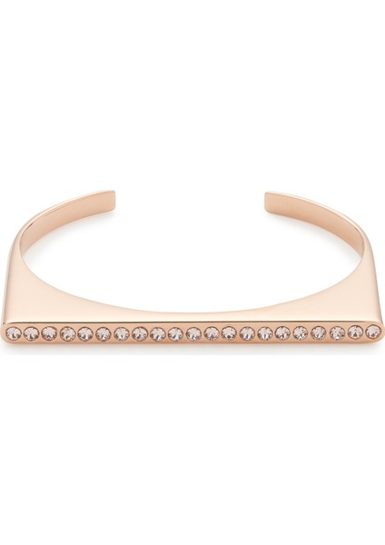 Sıralı Swarovski® Kristalli Pembe Altın Kaplama Manyetik Bileklik