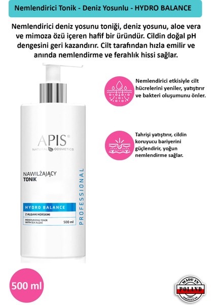 Nemlendirici Tonik - Deniz Yosunlu - HYDRO BALANCE - 500 Ml