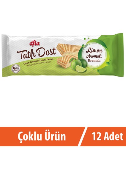Tatlı Dost Limon Kremalı Gofret 12X140 gr