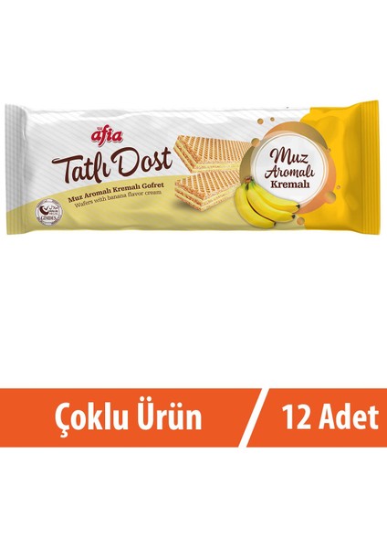 Tatlı Dost Muz Kremalı Gofret 12X140 gr fiyatları