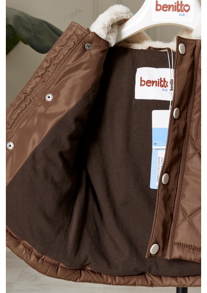 Benittokids Erkek Bebek Çocuk Kulaklı Kapüşonlu Mont 51323