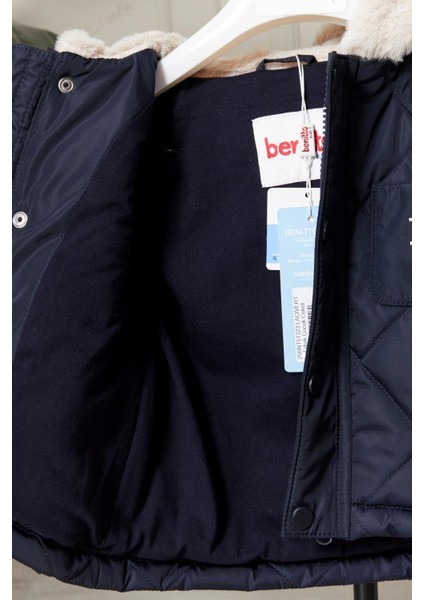 Benittokids Erkek Bebek Çocuk Kulaklı Kapüşonlu Mont 51323 fırsatları