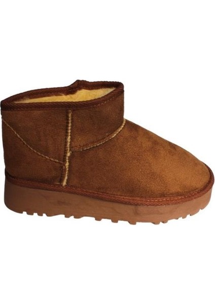 Kadın Deve Tüyü Siyah Içi Yünlü Bilekten Kalın Taban Mini Bot fiyatları