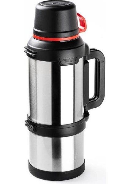 Okadi Travel Kulplu Silver Paslanmaz Çelik Termos 3,6 Lt
