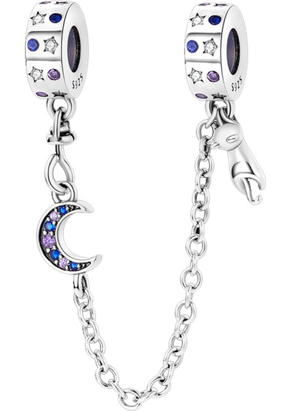 Ay ve Kedi Zincir Sallantılı Charm