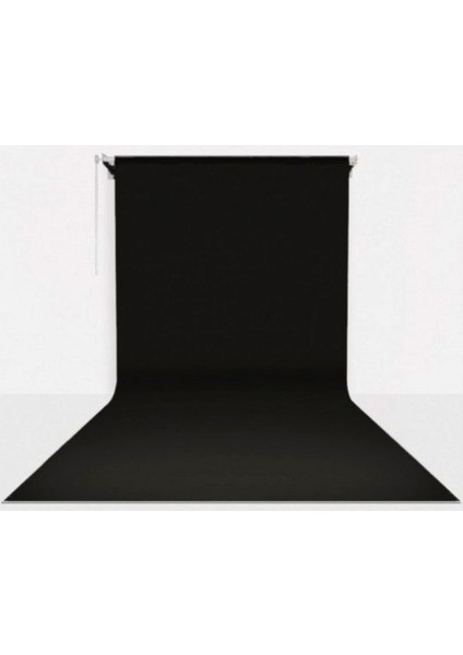 Sabit (Tavan & Duvar) Kağıt Sonsuz Stüdyo Fon Perde (Black/siyah) 2.70X11 Metre