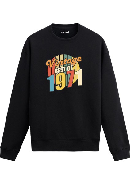 Best Of Vintage 1971 Limited Editiondoğum Tarihi Baskılı Doğum Günü Hediyesi Vintage Retro Sweatshirt