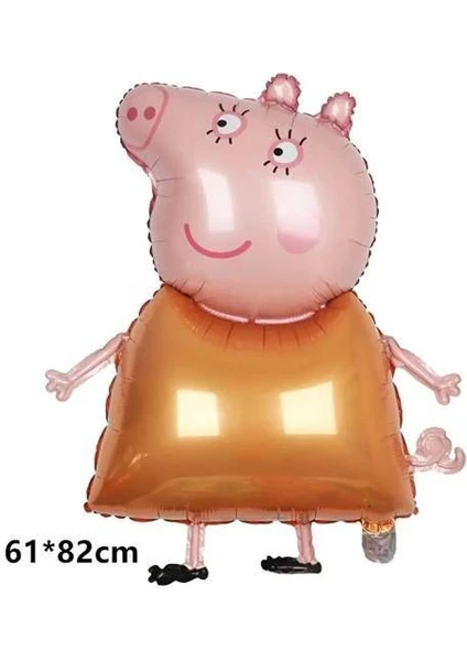 Parti Dükkanım Peppa Pig Ailesi Folyo Folyo Balon Seti 4'lü