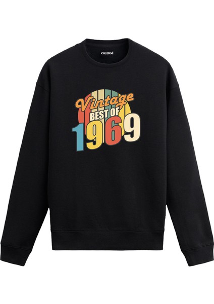 Best Of Vintage 1969 Limited Editiondoğum Tarihi Baskılı Doğum Günü Hediyesi Vintage Retro Sweatshirt