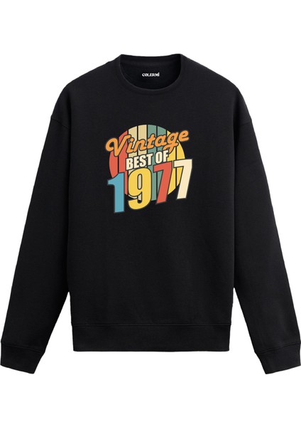 Best Of Vintage 1977 Limited Editiondoğum Tarihi Baskılı Doğum Günü Hediyesi Vintage Retro Sweatshirt