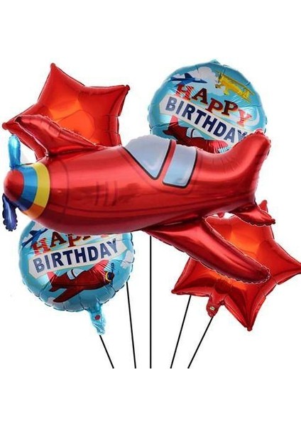 Uçak Folyo Balon Seti 5'li